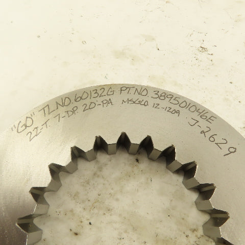 22T 7 DP 20? PA Spline Gear GO Ring Gauge