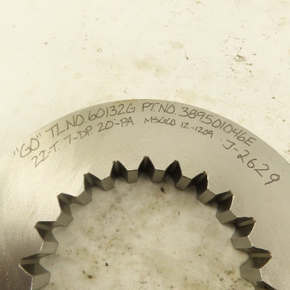 22T 7 DP 20? PA Spline Gear GO Ring Gauge