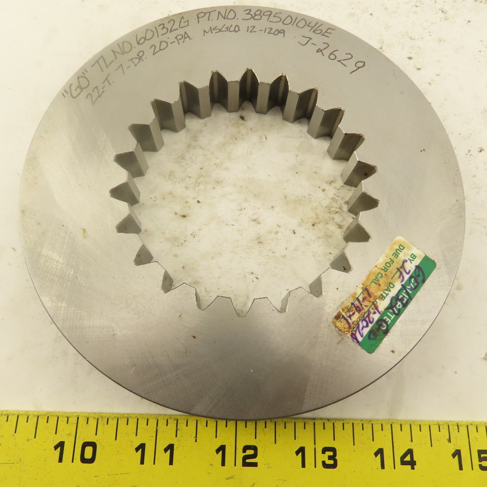 22T 7 DP 20? PA Spline Gear GO Ring Gauge