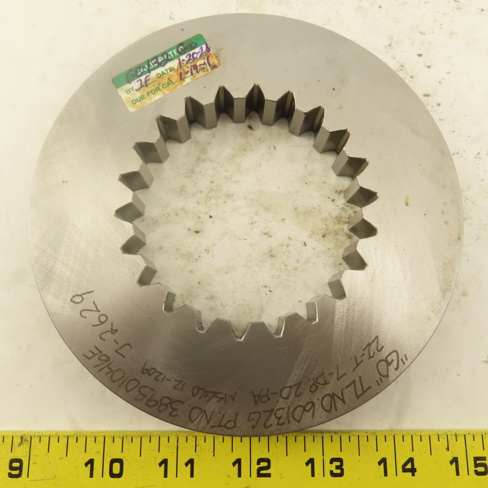 22T 7 DP 20? PA Spline Gear GO Ring Gauge