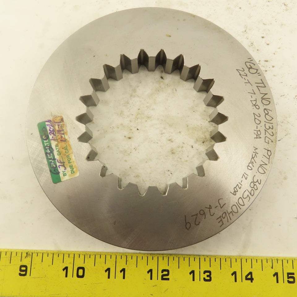 22T 7 DP 20? PA Spline Gear GO Ring Gauge