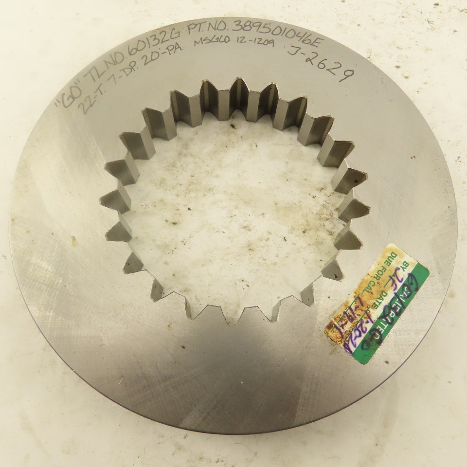 22T 7 DP 20? PA Spline Gear GO Ring Gauge