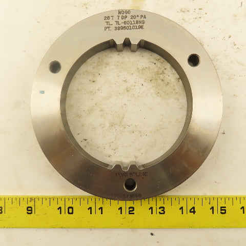 Invo Spline Inc. 26T 7DP 20° PA NO GO Involute Spline Ring Gauge
