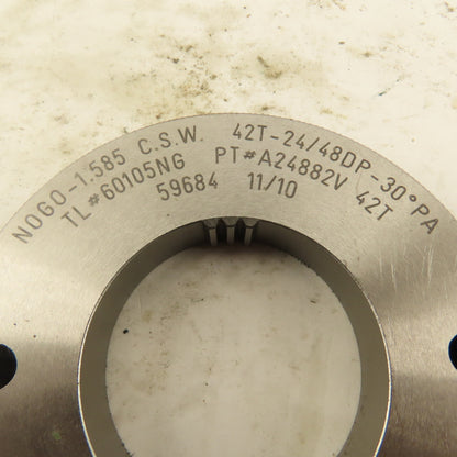 Western Pegasus 42T 24/48 DP 30°PA NO GO Ring Gauge 1.585 CSW