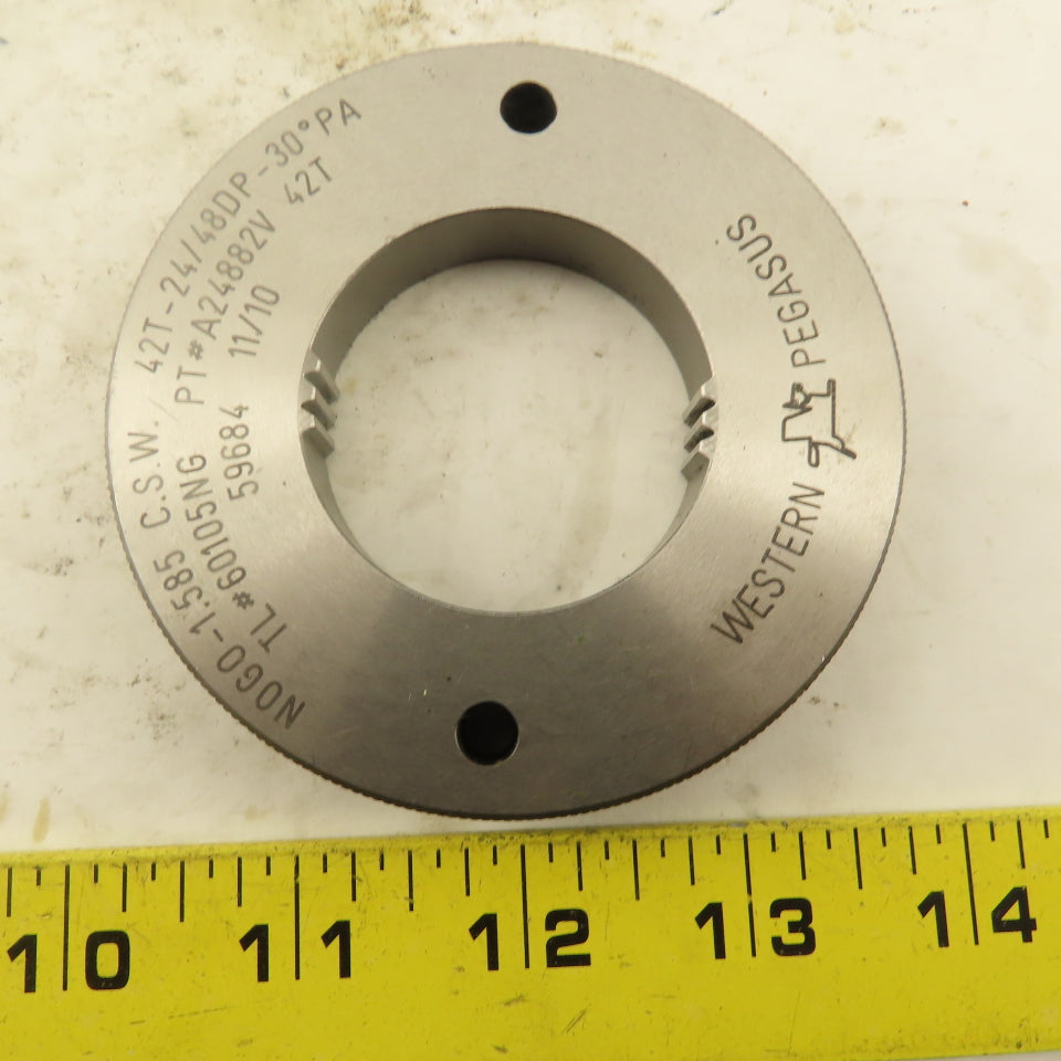Western Pegasus 42T 24/48 DP 30°PA NO GO Ring Gauge 1.585 CSW
