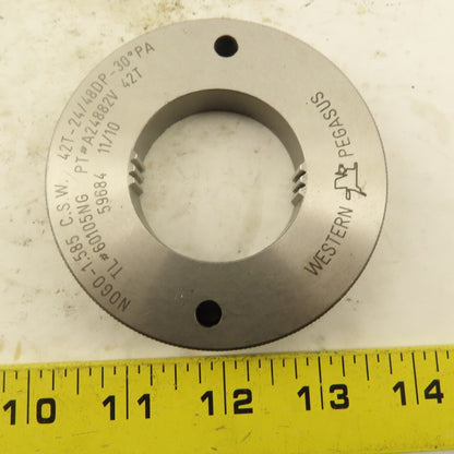 Western Pegasus 42T 24/48 DP 30°PA NO GO Ring Gauge 1.585 CSW