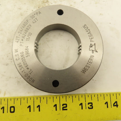 Western Pegasus 42T 24/48 DP 30°PA NO GO Ring Gauge 1.585 CSW