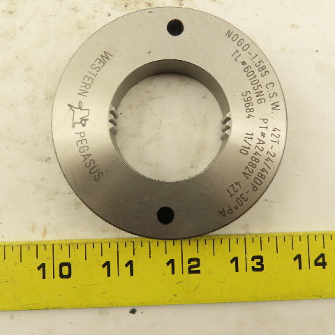 Western Pegasus 42T 24/48 DP 30°PA NO GO Ring Gauge 1.585 CSW