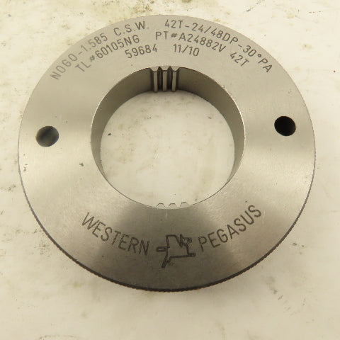 Western Pegasus 42T 24/48 DP 30°PA NO GO Ring Gauge 1.585 CSW