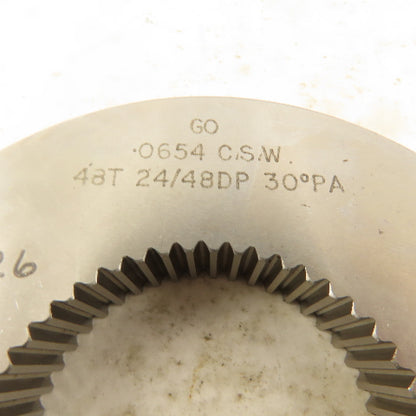 Western Spline 48T 24/48 DP 30°PA GO Ring Gauge .0654 CSW