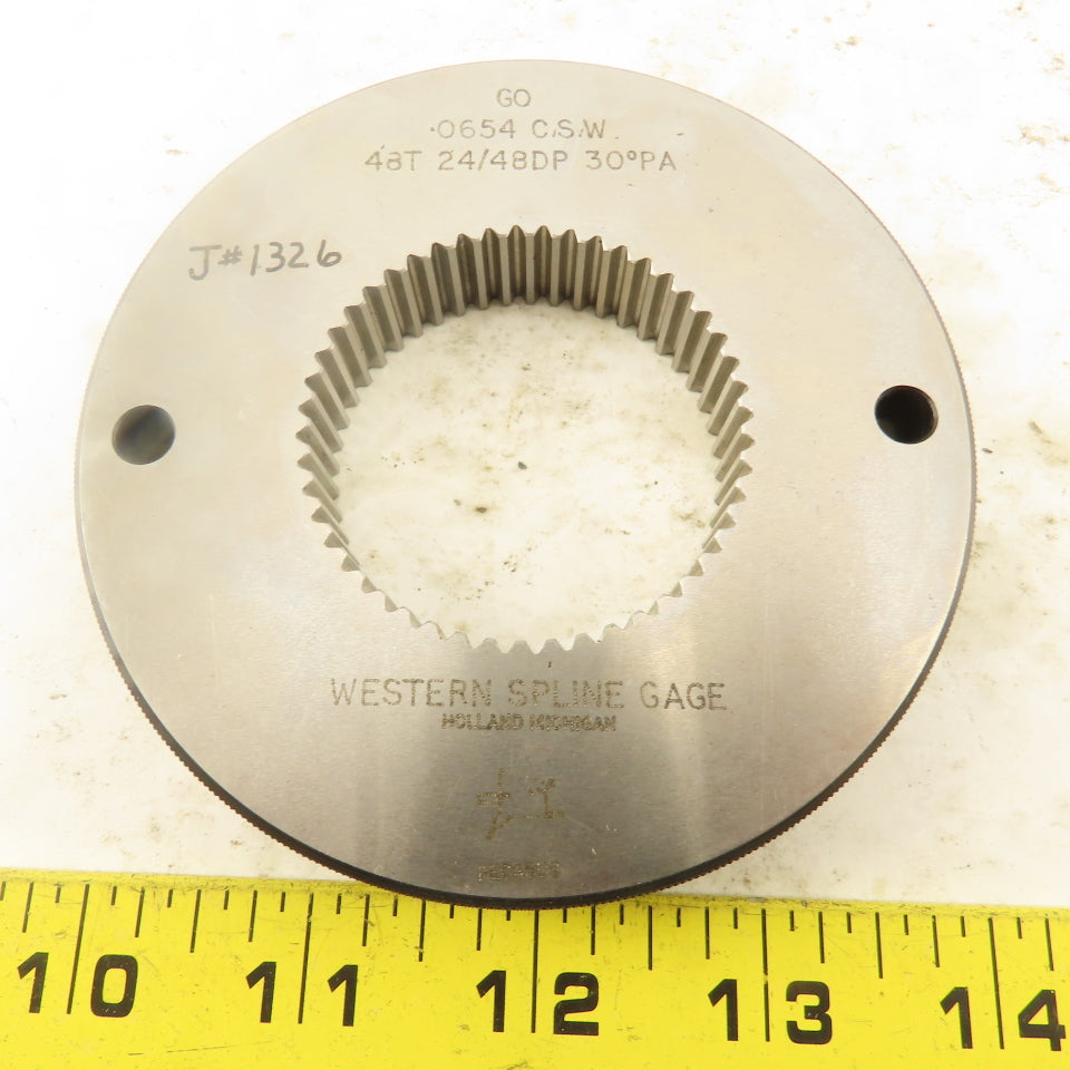 Western Spline 48T 24/48 DP 30°PA GO Ring Gauge .0654 CSW