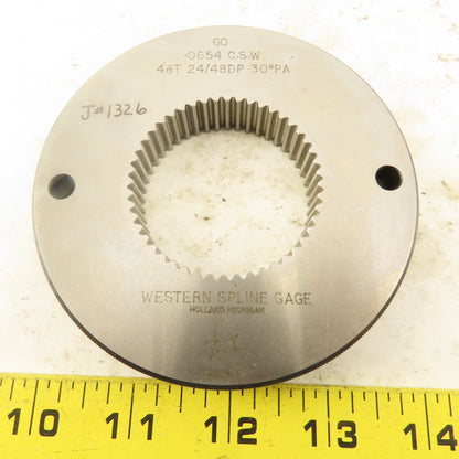 Western Spline 48T 24/48 DP 30°PA GO Ring Gauge .0654 CSW