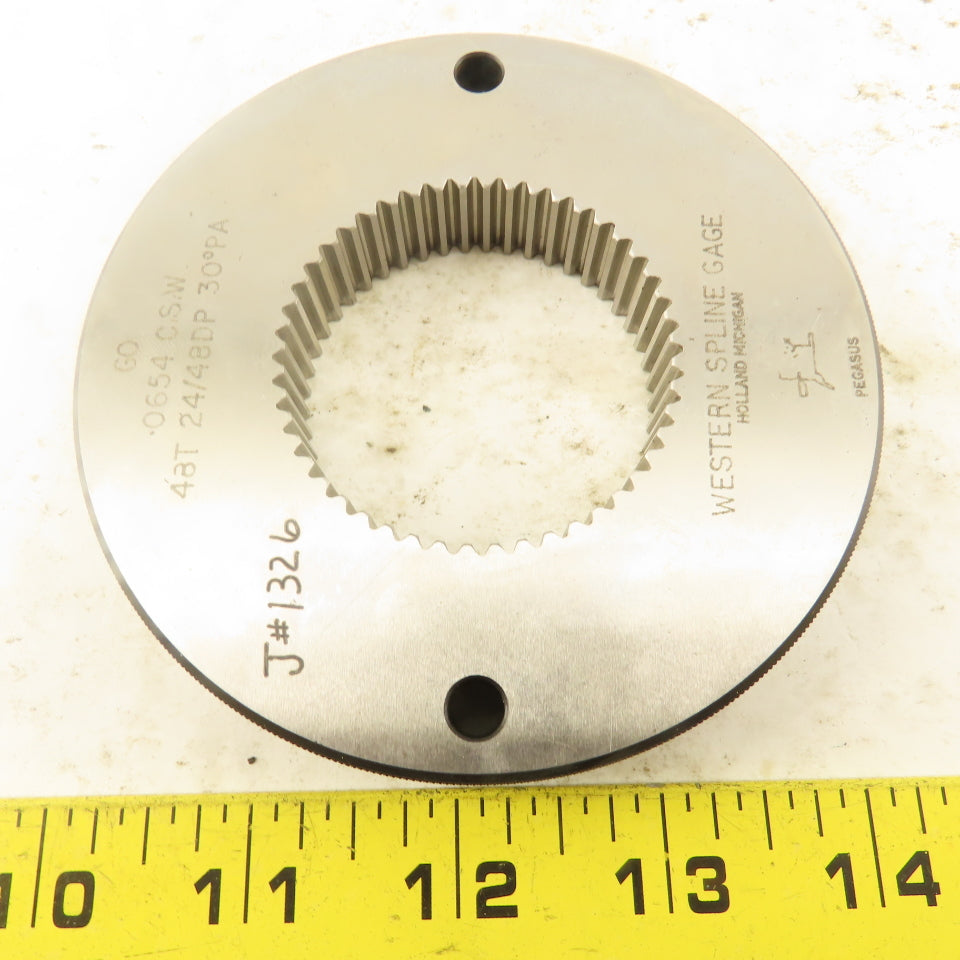 Western Spline 48T 24/48 DP 30°PA GO Ring Gauge .0654 CSW
