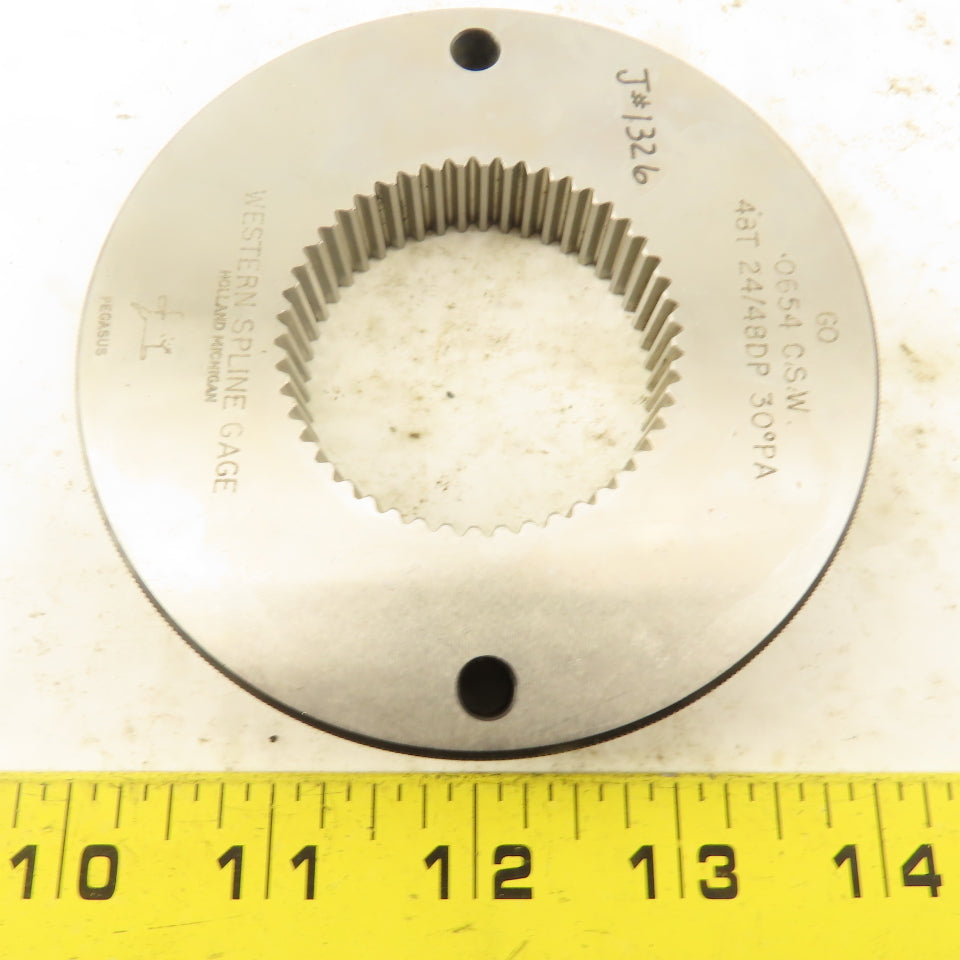 Western Spline 48T 24/48 DP 30°PA GO Ring Gauge .0654 CSW