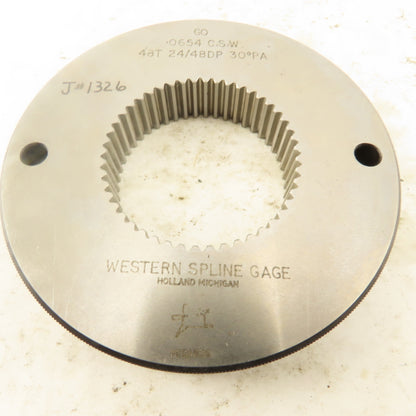 Western Spline 48T 24/48 DP 30°PA GO Ring Gauge .0654 CSW