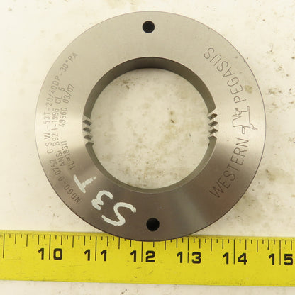 Western Pegasus 53T 20/40DP 30°PA NO GO Ring Gauge 0.0755 CSW