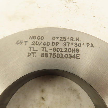Eagle Spline 45T 20/40 DP 37°30'PA 0°25'RH NO GO Ring Gauge