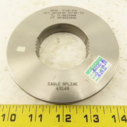 Eagle Spline 45T 20/40 DP 37°30'PA 0°25'RH NO GO Ring Gauge