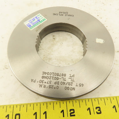 Eagle Spline 45T 20/40 DP 37°30'PA 0°25'RH NO GO Ring Gauge