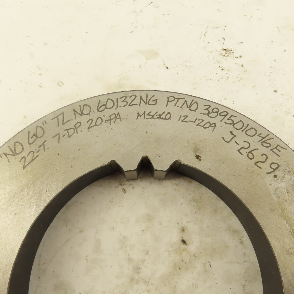 22T 7-DP 20°PS NO GO Spline Gear Ring Gauge
