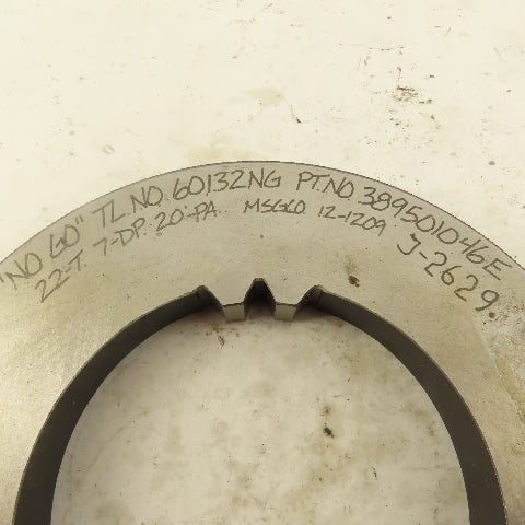 22T 7-DP 20°PS NO GO Spline Gear Ring Gauge