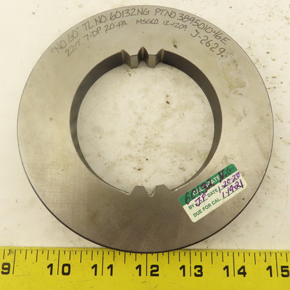 22T 7-DP 20°PS NO GO Spline Gear Ring Gauge