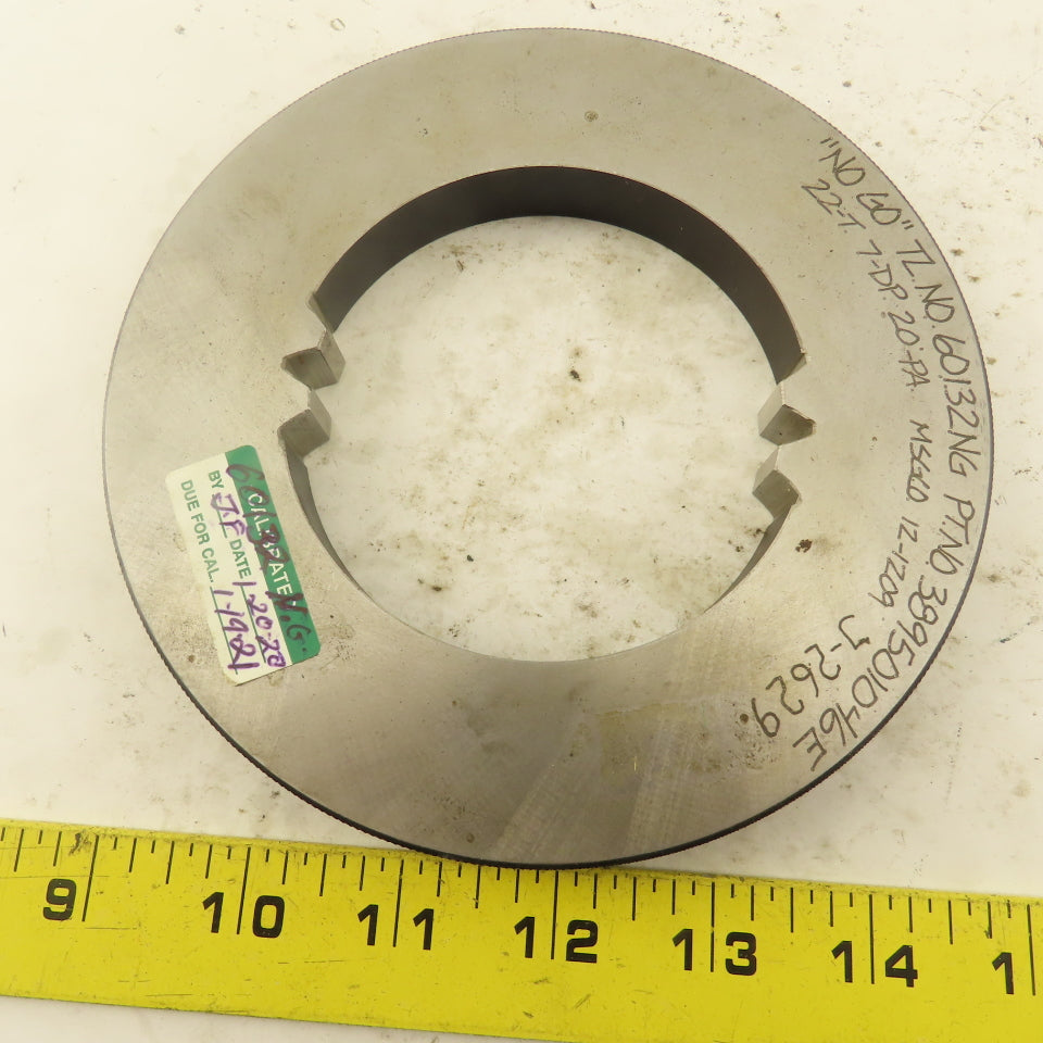 22T 7-DP 20°PS NO GO Spline Gear Ring Gauge