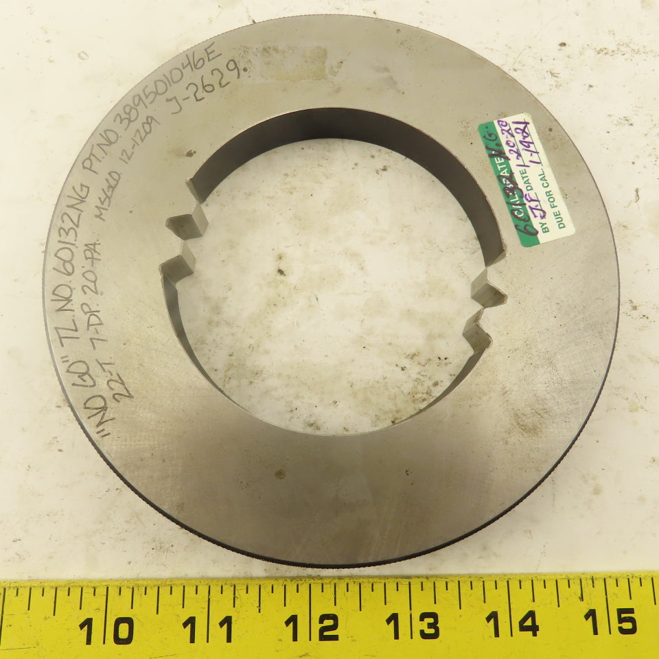 22T 7-DP 20°PS NO GO Spline Gear Ring Gauge
