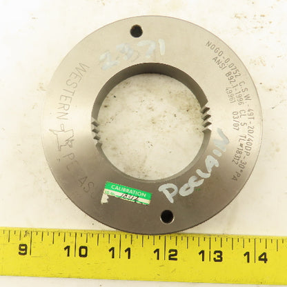 Western Pegasus 49T 20/40DP 30° PA NO GO Ring Gauge 0.0752