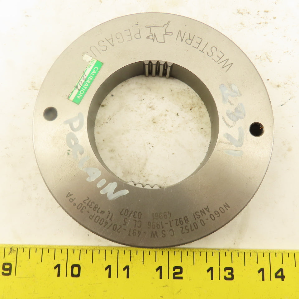Western Pegasus 49T 20/40DP 30° PA NO GO Ring Gauge 0.0752