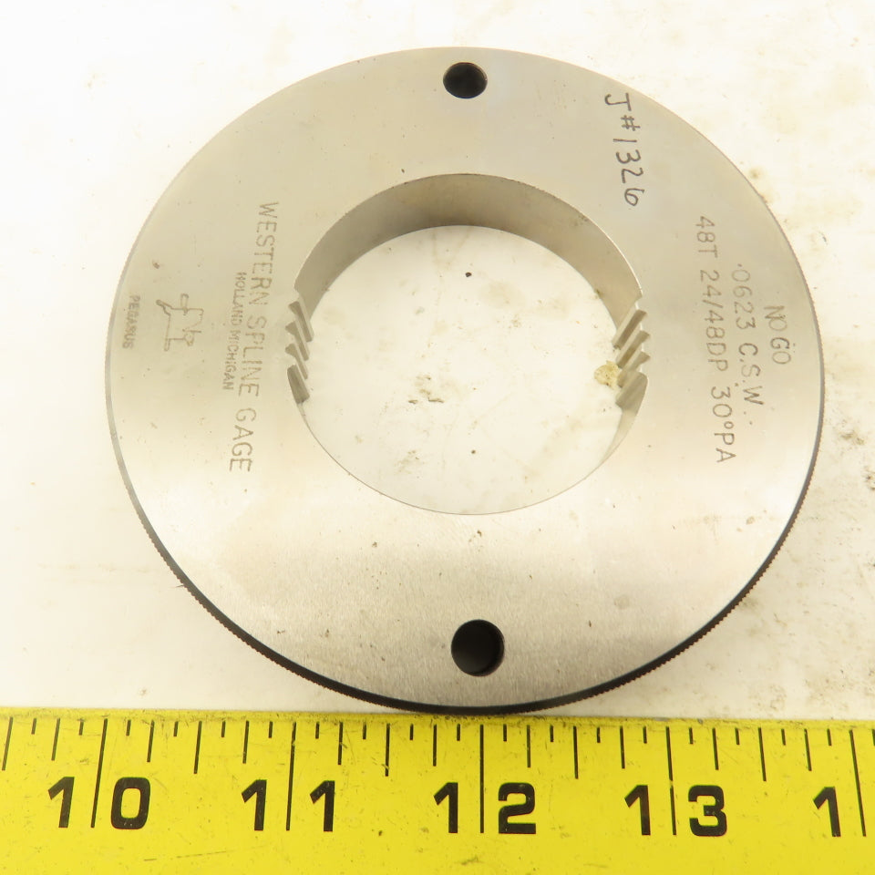 Western Spline 48T 24/48DP 30°PA NO GO Ring Gauge .0623CSW