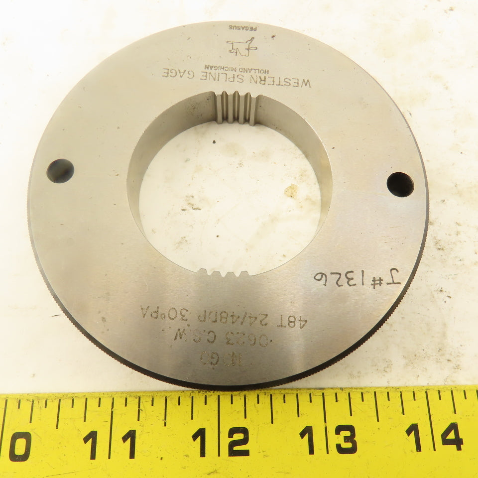 Western Spline 48T 24/48DP 30°PA NO GO Ring Gauge .0623CSW