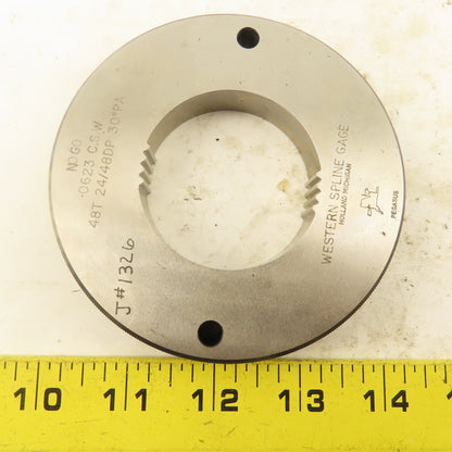 Western Spline 48T 24/48DP 30°PA NO GO Ring Gauge .0623CSW