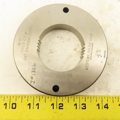 Western Spline 48T 24/48DP 30°PA NO GO Ring Gauge .0623CSW