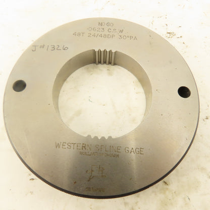 Western Spline 48T 24/48DP 30°PA NO GO Ring Gauge .0623CSW