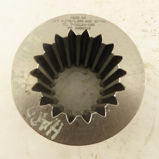 Invo Spline Inc. 18T 3.175/1.588 MOD 30°PA Hard GO Ring Gauge
