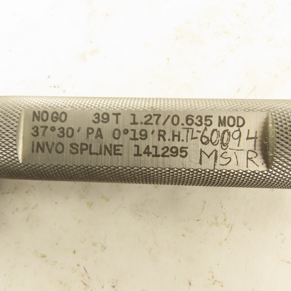 Invo Spline Co. 39T 1.27/0.635 MOD 37°30'PA 0°19'RH Plug NO GO Gauge