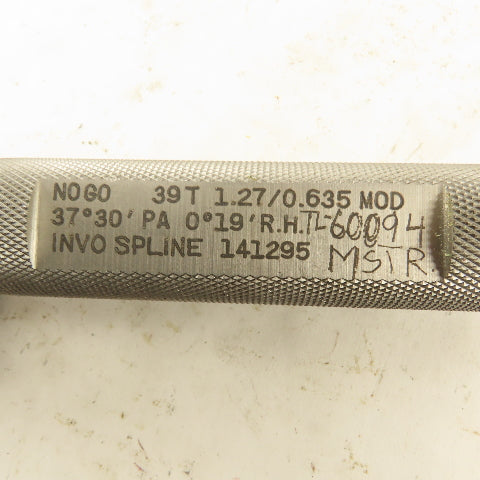Invo Spline Co. 39T 1.27/0.635 MOD 37°30'PA 0°19'RH Plug NO GO Gauge
