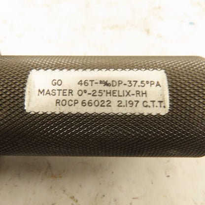 Western Pegasus 46T 20/40 DP 37.5°PA Master Go Plug Gauge 0°-25' Helix RH 2.197