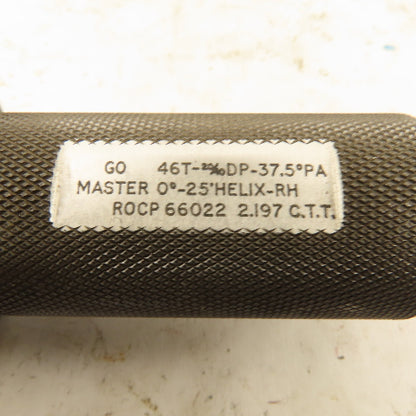 Western Pegasus 46T 20/40 DP 37.5°PA Master Go Plug Gauge 0°-25' Helix RH 2.197