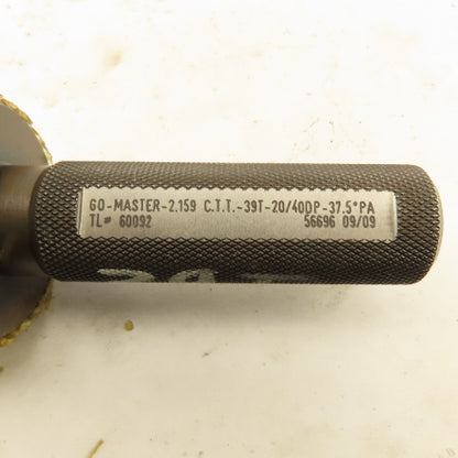 Western Pegasus 39T 20/40 DP 37.5°PA Master Go Plug Gauge 2.159 CTT