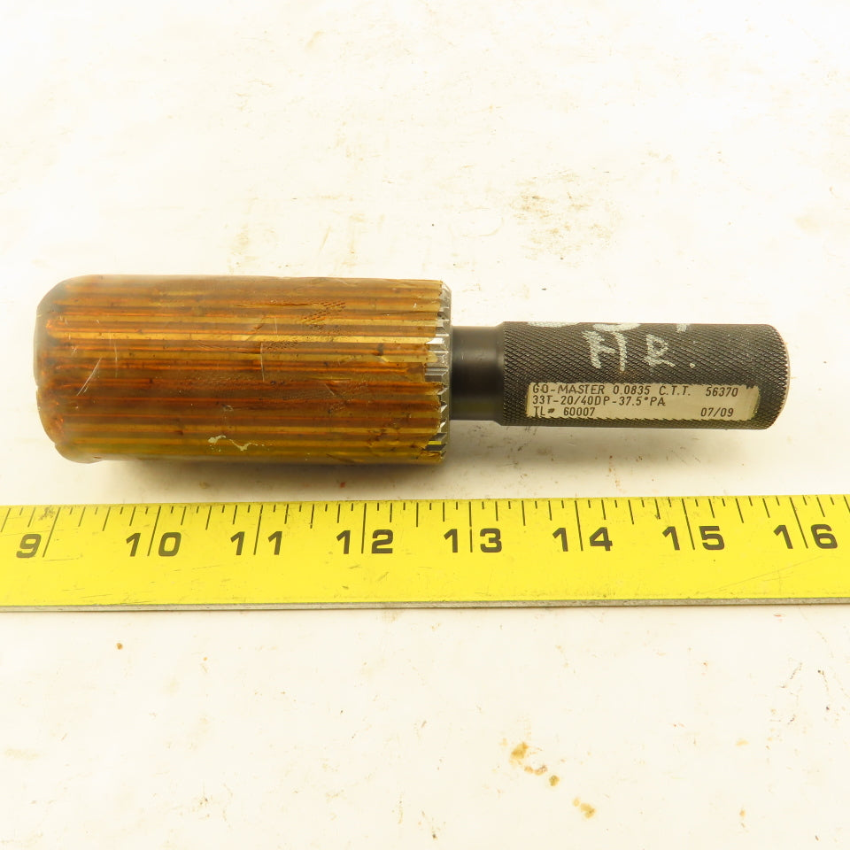 Western Pegasus 33T 20/40 DP 37.5°PA Master Go Plug Gauge 0.0835 CTT
