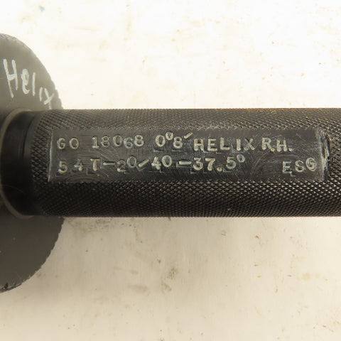 54T 20/40DP 37.5° PA 0°8' Helix RH GO Plug Gauge