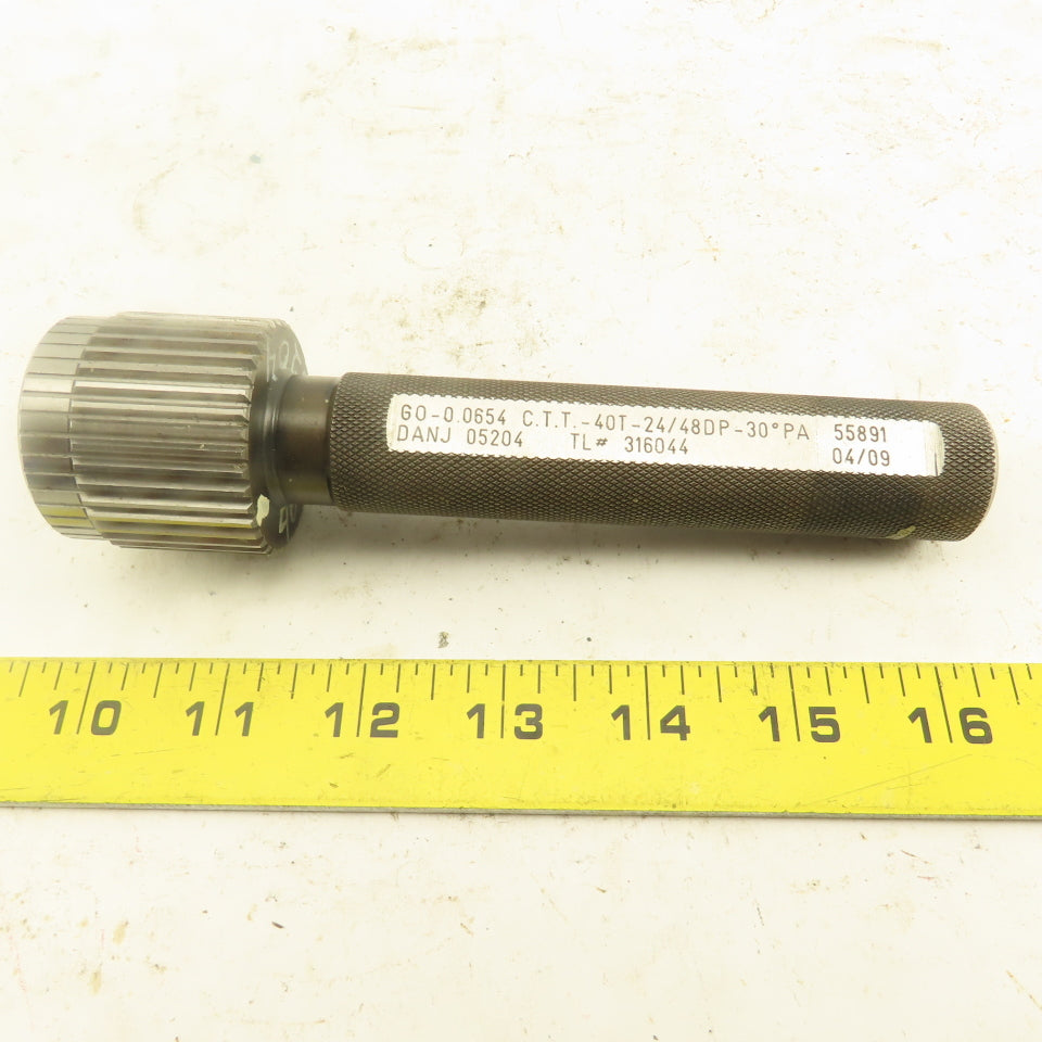 Western Pegasus 40T 24/48DP 30° PA GO Plug Gauge 0.0654 CTT