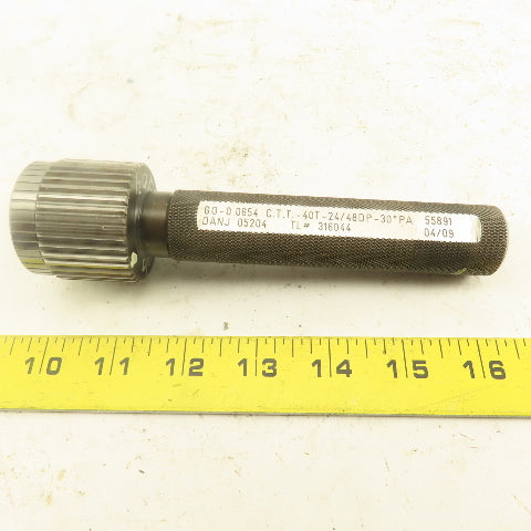 Western Pegasus 40T 24/48DP 30° PA GO Plug Gauge 0.0654 CTT