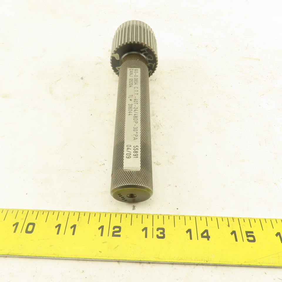 Western Pegasus 40T 24/48DP 30° PA GO Plug Gauge 0.0654 CTT