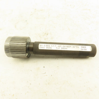 Western Pegasus 40T 24/48DP 30° PA GO Plug Gauge 0.0654 CTT