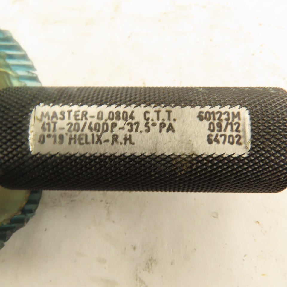 Western Pegasus 41T 20/40SP 37.5° PA 0°19' Helix RH Master GO Plug Gauge 0.0804