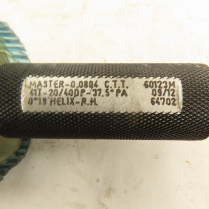 Western Pegasus 41T 20/40SP 37.5° PA 0°19' Helix RH Master GO Plug Gauge 0.0804