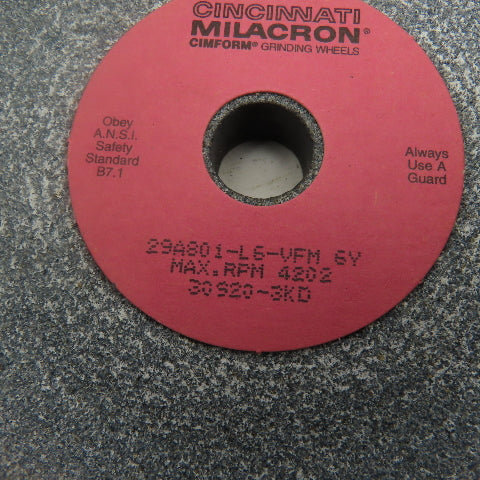 Cincinnati Milacron 29A80 5" x 2" Straight Grinding Cup Wheel 9/16" Wall